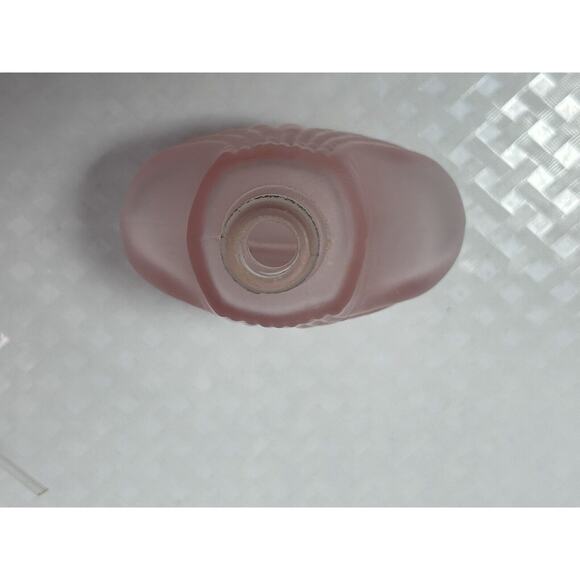Vintage FROSTED Pink Glass Perfume Bottle Spray Atomizer w/ Pink Bulb Empty - Picture 7 of 12
